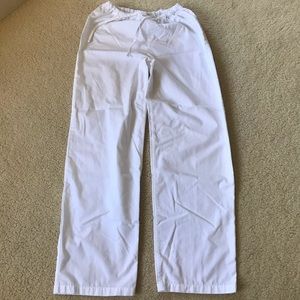 Dickies White Scrub Pants Sz Small